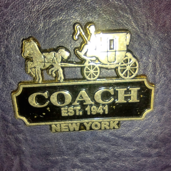 Coach Handbags - COACH Blue Leather Bag
